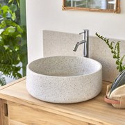 Tikamoon - Lavabo in battuto di terrazzo premium white Milos