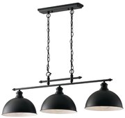 Lampadario Industriale Charleston nero  3x E27 LUCE AMBIENTE DESIGN