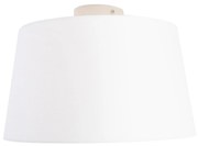 Plafoniera con paralume in lino bianco 35 cm - Combi bianco