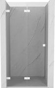 Mexen Lunar-F porta doccia pieghevole sinistra 60 cm, trasparente, bianco - 836-060-000-20-00-L