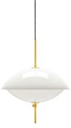 Clam Lampada a Sospensione Ø440 Opal/Brass - Fritz Hansen