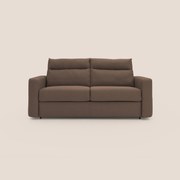 Cupido Divano letto materasso H18 cm e schienale alto in tessuto impermeabile simil cotone T13 marrone