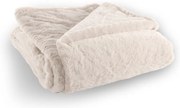 Coperta bianca/beige in pelliccia finta 150x200 cm Ruby – Tiseco Home Studio