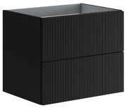 Mobile da bagno sospeso sotto lavabo L 59.5 x H 50 x P 45.5 cm antracite opaco, 2 cassetti VISOBATH Opera