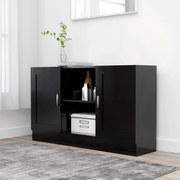 Credenza nera 120x30,5x70 cm in truciolato