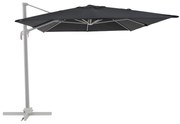 Ombrellone decentrato grigio AURA NATERIAL L 298 x 386 cm con telo grigio