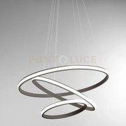 Iole s/3 - lampadario a sospensione titanio led 3000k 3000lm 60w di...