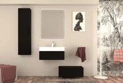 Mobile da bagno sospeso sotto lavabo L 70 x H 25 x P 44 cm nero laccato opaco, 1 cassetto BADEN HAUS Modula
