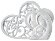 Bongelli preziosi piccola sacra famiglia con cuore cm 19 x 14 - in 6 varianti BIANCO