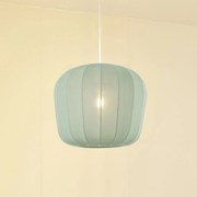 Lindby lampada a sospensione Helin, blu, Ø 35 cm, tessuto