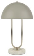 Lampada Da Scrivania Contemporanea Cupola Acciaio Bianco Grigio 1 Luce G9