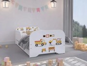 Letto bambino con scavatore e camion 140 x 70 cm