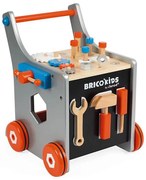 Janod - Passeggino in legno con attrezzi BRICOKIDS