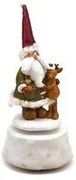 Carillon Babbo Natale con renna 21 cm