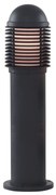 Paletto Esterno Contemporaneo Bollards Alluminio Nero Policarbonato E27 H45Cm