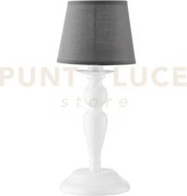Lume favola bianco e grigio 1 luce attacco e14 16x37cm in metallo e...