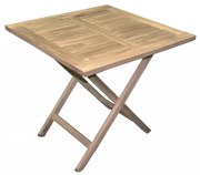 Tavolo quadrato pieghevole in legno teak Greenwood Vulcano RT512