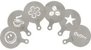 Set stencil con 6 decori in acciaio, da 10 cm