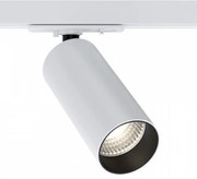 Faretto Per Binario Focus Led Clip Moderno Alluminio Bianco E Nero 1 Luce