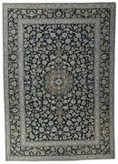 Kashan Tappeto 290 x 420 Blu (Iran) Annodato A Mano