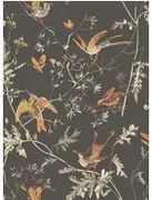 Cole & Son Carta da parati Hummingbirds Icons - Charcoal/ Ginger