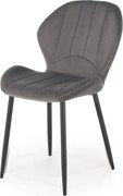 Sedia K538 grigio velluto H85 cm