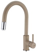 ALVEUS 1129020 - Rubinetto lavello con doccetta estraibile DELOS 38 cm granito/beige