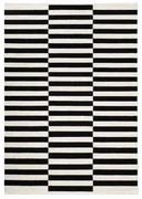Tappeto bianco e nero in lana reversibile/tessuto a mano 160x230 cm Donna – Hanse Home