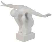 Decorazione da tavolo 19,5 x 16 x 38,5 cm resina/bianca