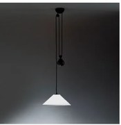 Artemide aggregato saliscendi con cono opalino diametro 53 cm