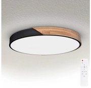 Brilagi - Lampada dimmerabile a LED PILANA LED/60W/230V rovere/nero Ø 58,5 cm + telecomando