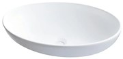 Lavabo da appoggio rettangolare in ceramica bianco
