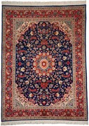 Isfahan Tappeto 370 x 270 Rosa (Cina) Annodato A Mano