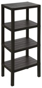Scaffale Da Bagno Salvaspazio 100 Cm Quattro Ripiani Feridras "Woody" Nero