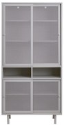 Armadietto grigio in metallo con porte scorrevoli 90x180x40 cm Veep – Unique Furniture