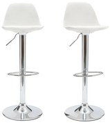 Set di 2 sgabelli da bar design colore bianco STEEVY