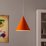 TK Lighting Lampada a sospensione CONO, luce singola, Ø 32 cm, arancione