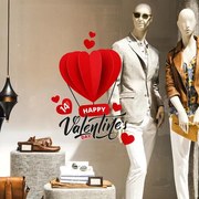 San Valentino mongolfiera | Vetrofania