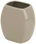 Porta spazzolini bagno tortora d'appoggio in ceramica