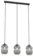 Lampadario a sospensione con filo VERDI 3xE27/15W/230V nero/grigio