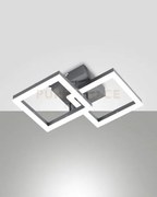 Bard applique antracite 2 luci a led 3000k - 21w - 2160 lm dimmerabile