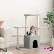 vidaXL Albero per Gatti con Tappeto Tiragraffi in Sisal 104 cm