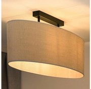 Duolla - Lampadario a plafone OVAL 2xE27/15W/230V grigio