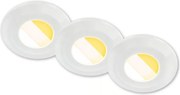 Briloner 7588036 - SET 3xLED plafoniera da incasso per bagno KLIRA 3xLED/4,9W/230V IP44 bianco