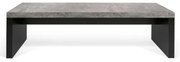 Panchina nera e grigia con decoro in cemento , 140 x 43 cm Detroit - TemaHome