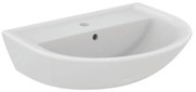 Lavabo sospeso semicerchio Tirso H 16 x P 47 cm in ceramica bianco lucido