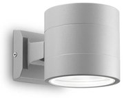 Applique Moderna Snif Round Alluminio Grigio 1 Luce G9 3W 3000K Luce Calda