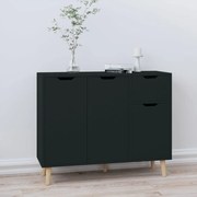 Credenza nera 90x30x72 cm in truciolato