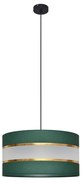 Lampadario a sospensione con filo HELEN 1xE27/15W/230V diametro 40 cm verde/oro
