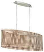 Lampadario Industrial Sendero 2 Luci Acciaio Grigio Opaco Diffusore Acero